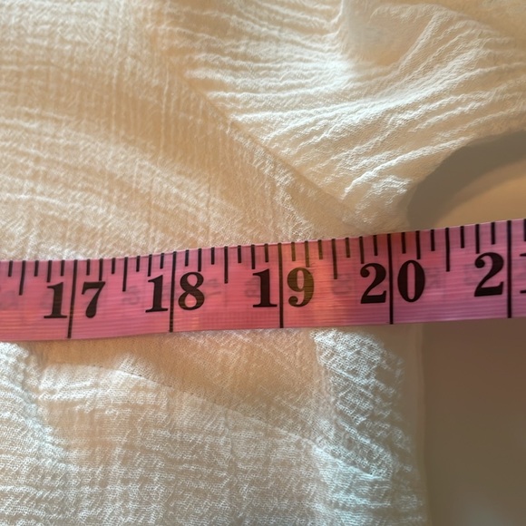 Lands End Embroidered White Gauze Swim Cover - Picture 6 of 7